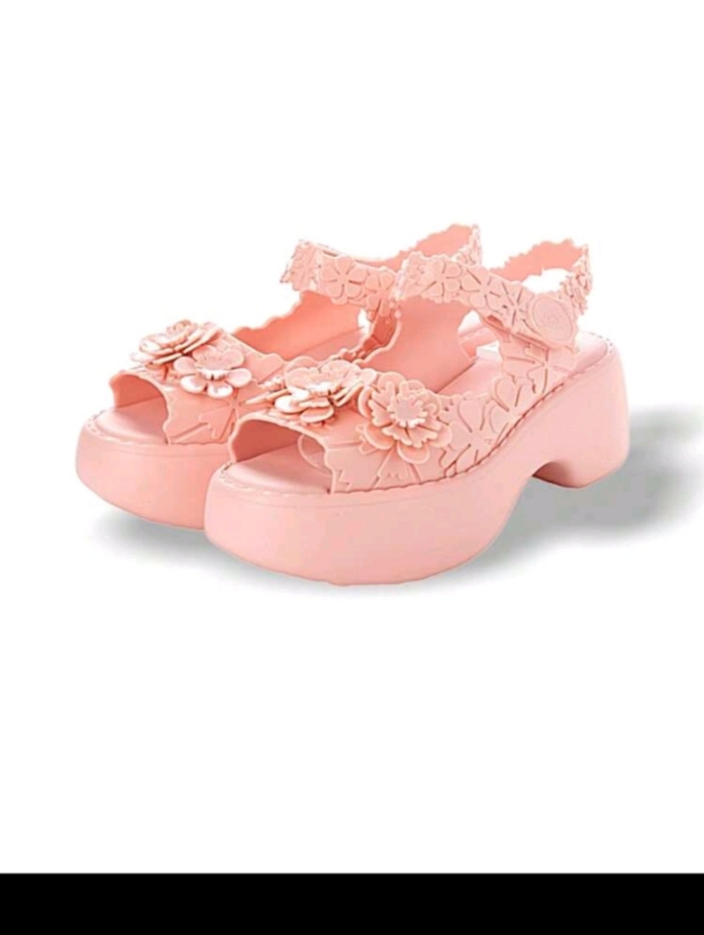 Melissa Pink Floral Platform Sandals